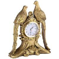 Фигурка с часами Птицы Н-35см золото 101265