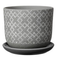 Горшок Кросс керамический серый бук №3 (d-19 см, v-2,9 л.)