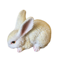 Фигурка Кролик маленький новогодний белый Н14см 501410