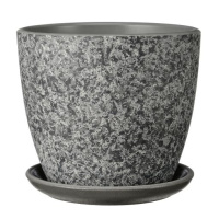 Горшок Гризайль бетонный серый бутон №6 (d-25 см, v-8 л)