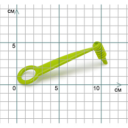 Нож - декоратор для спиральной нарезки салатовый 3300088