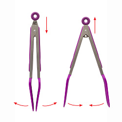 Щипцы кулинарные силикон/сталь сиреневые 864184