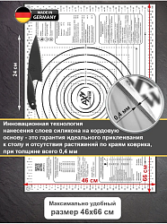 Набор кулинарный Силиконовый коврик 46х66см + нож для теста графитовый 3721937